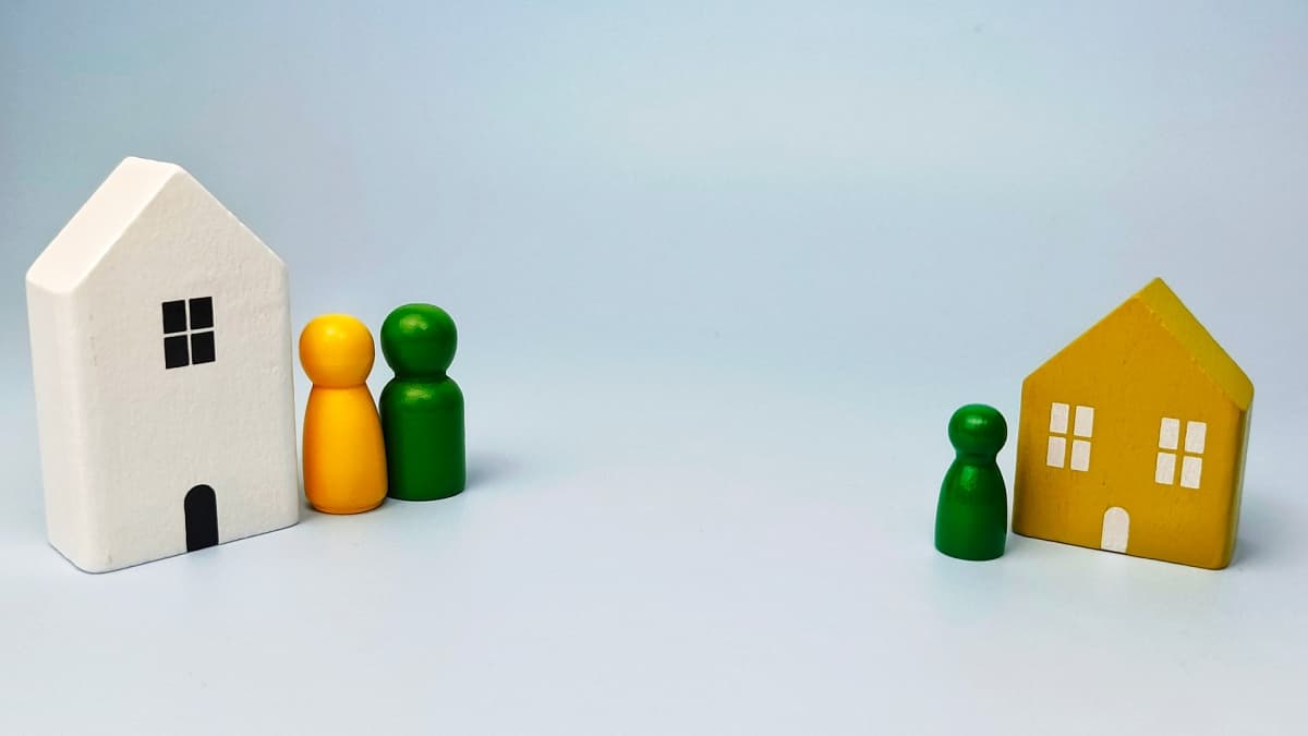 Cohabitants et personne isolée représentée par des pions.