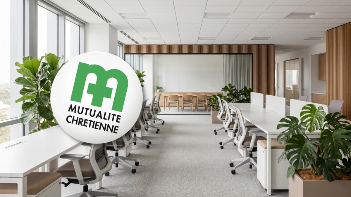 Bureau Mutualité Chrétienne avec le logo de la mutuelle.